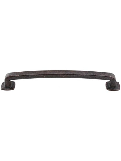 Belcastel Flat-Bottom Cabinet Pull - 6 1/4 inch Center-to-Center in Distressed Oil Rubbed Bronze.